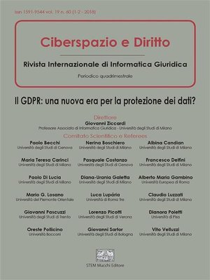 cover image of Il GDPR--una nuova era per la protezione dei dati?